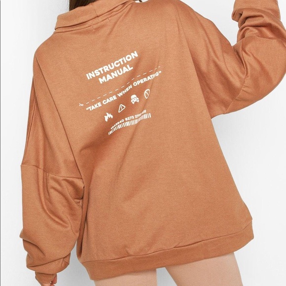 Boohoo Tops - Boohoo | Oversized Funnel Neck Sweatshirt